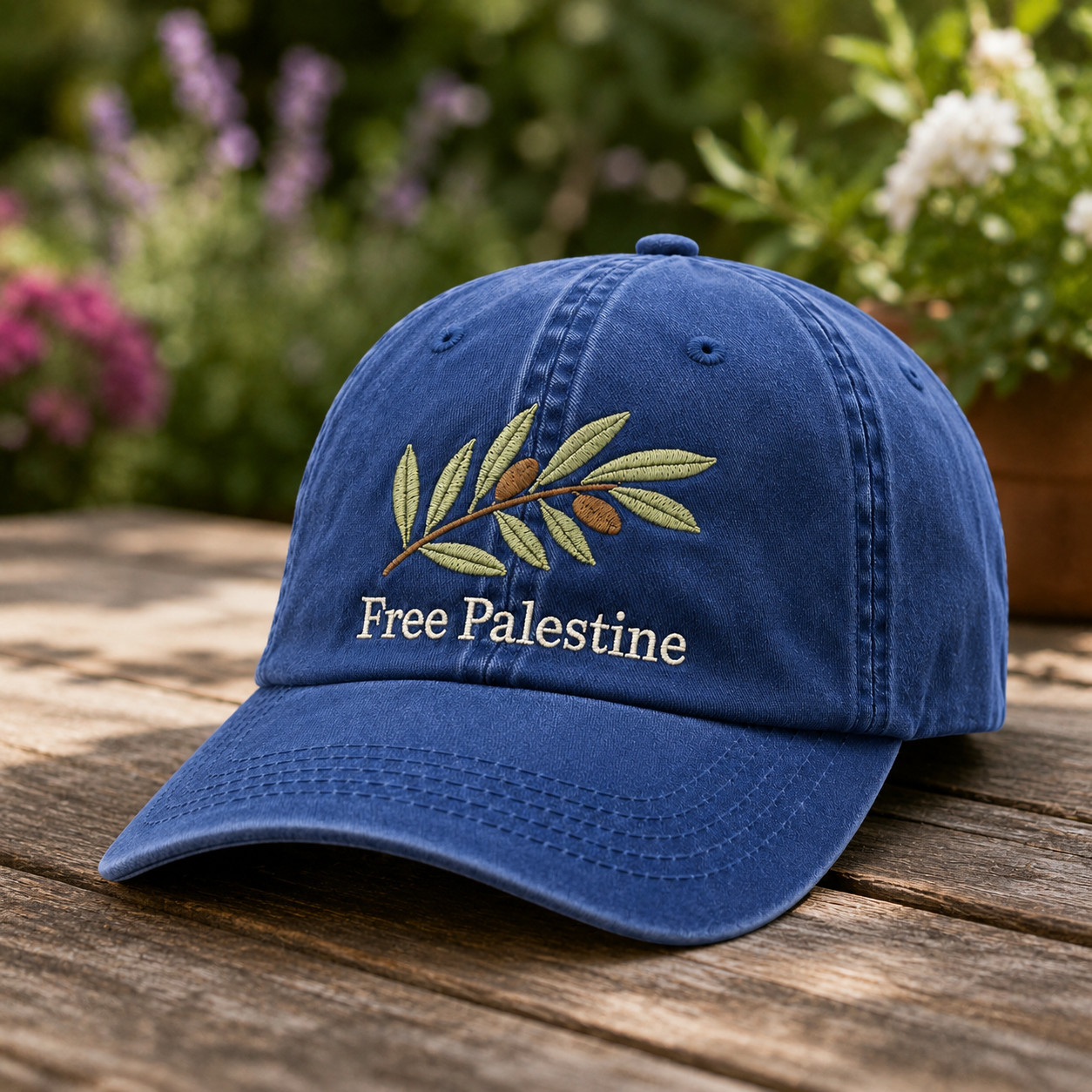 Free Palestine Embroidered Hat, Olive Branch Baseball Cap, Palestine Support Dad