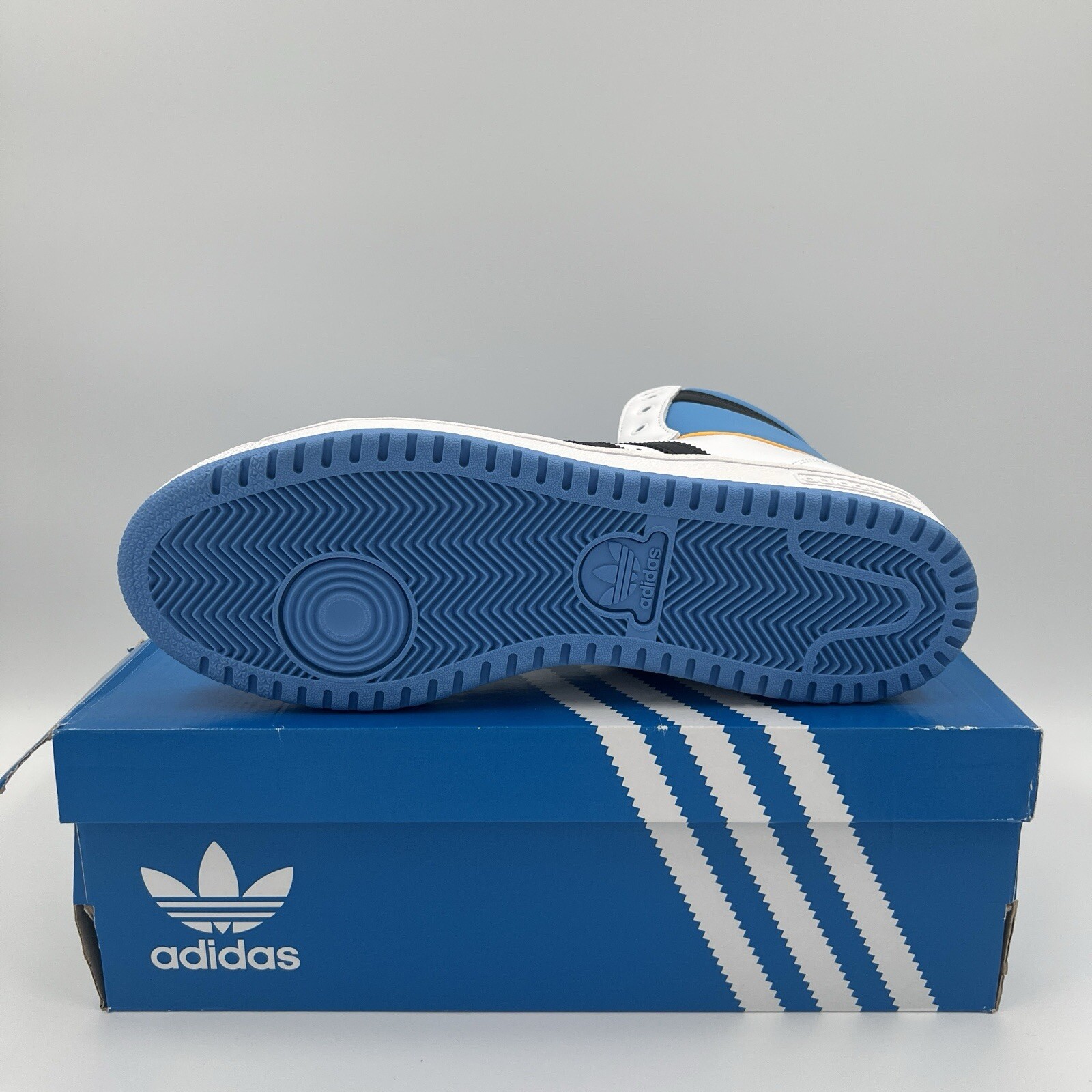 Adidas Originals Top Ten Hi FZ5887 White Blue Gold Mens US11 UK 10.5 Damaged Box