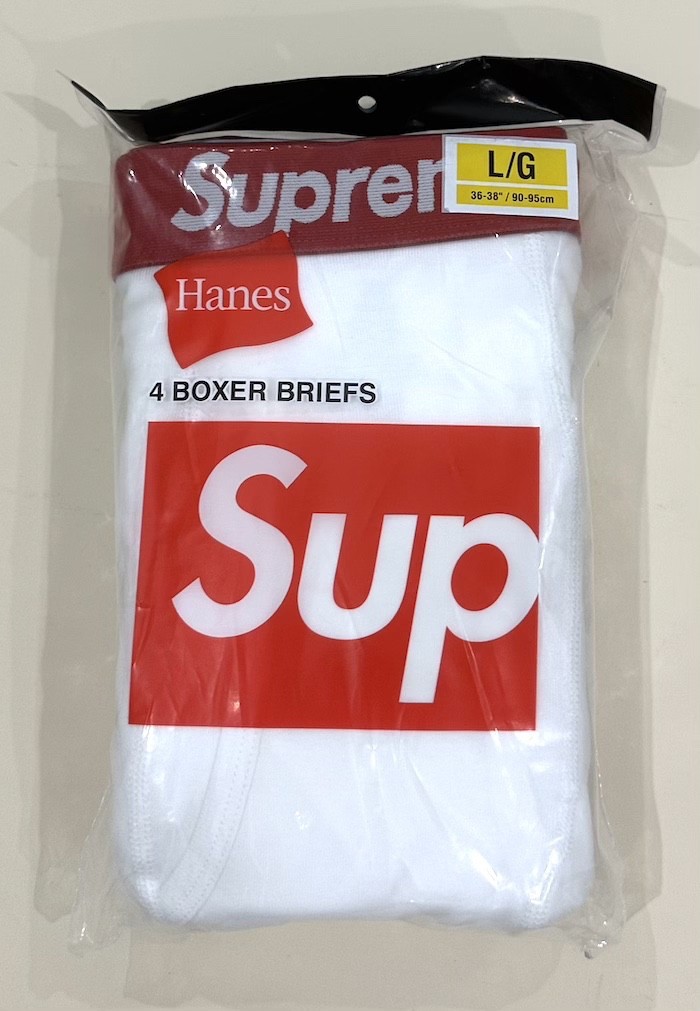 Supreme x Hanes Boxer Briefs (4 pack) White L Large