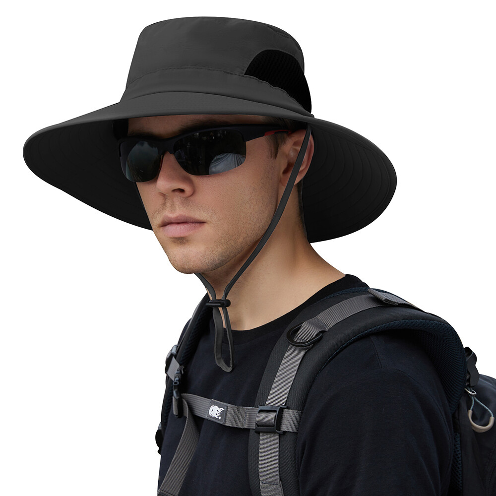 Wide Brim Sun Hat UV Protection Bucket Cap For Hiking Camping Fishing Safari