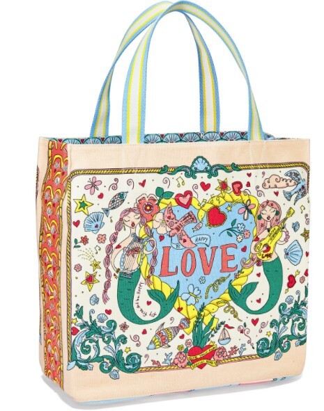 NEW/Tag Brighton SIREN’S SONG Mermaid Nautical Canvas Tote Bag MSRP $150 SEALED