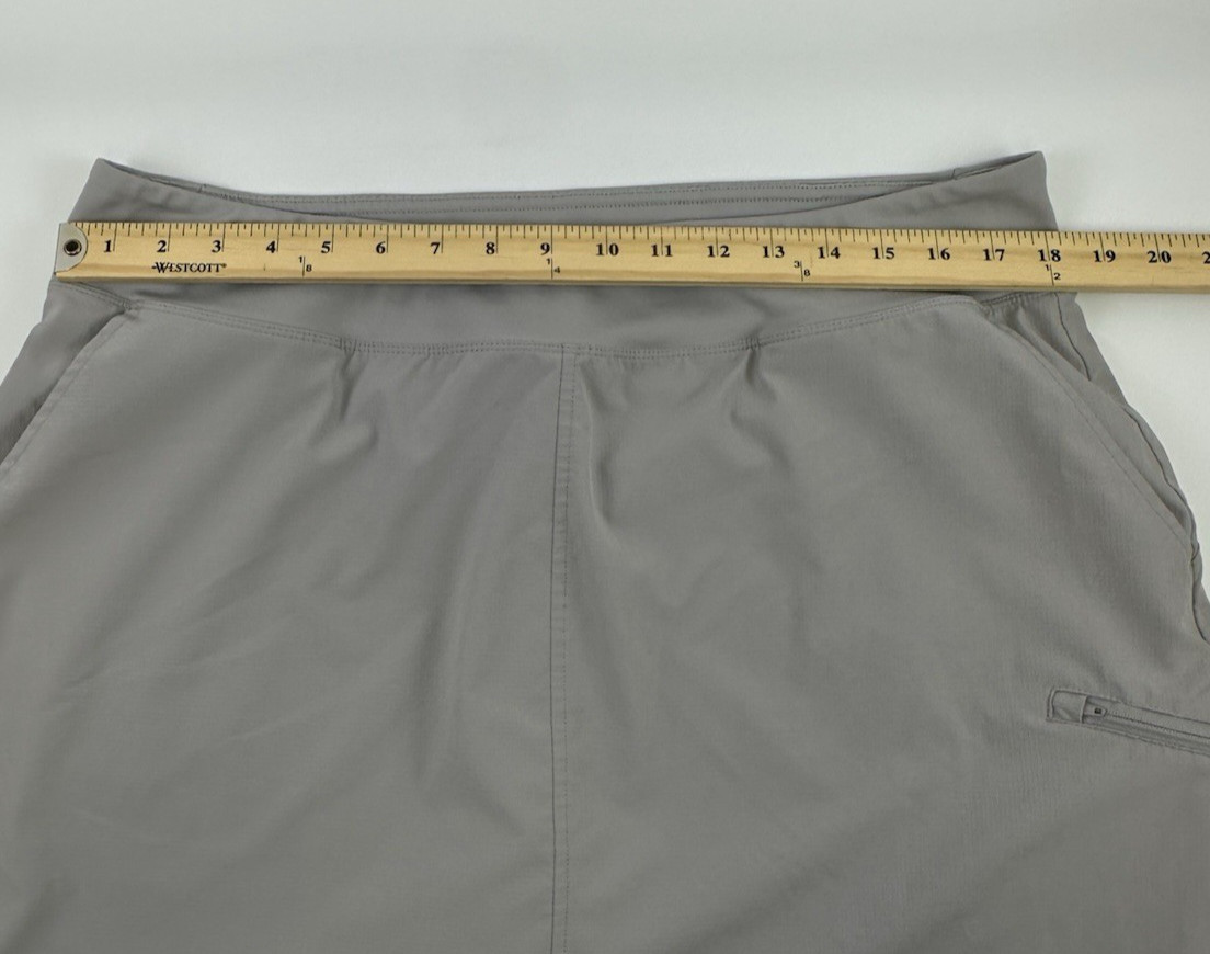 Orvis Skort Skirt Gray Active Casual Sporty Travel Comfort Pockets Easy Women XL