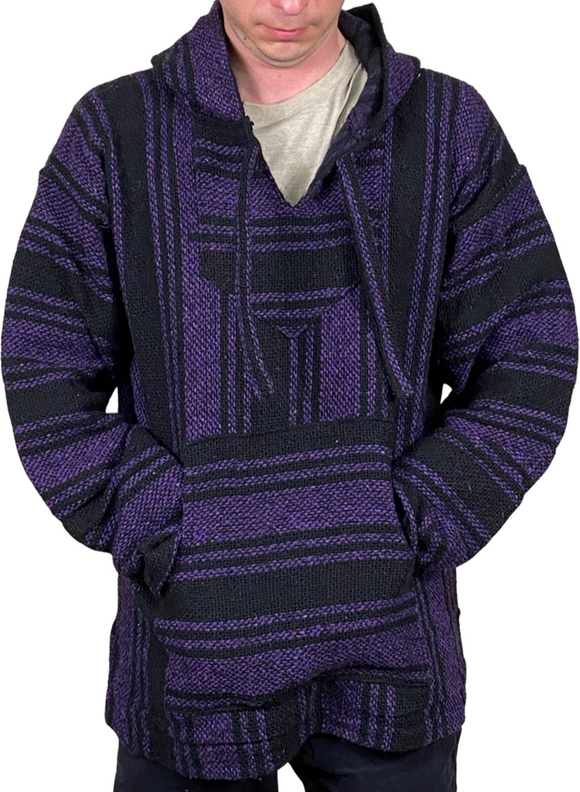 Mexican Poncho Baja Hoodie-Surfer DrugRug Jacket Unisex sz: M, L, XL, 2XL, 3XL