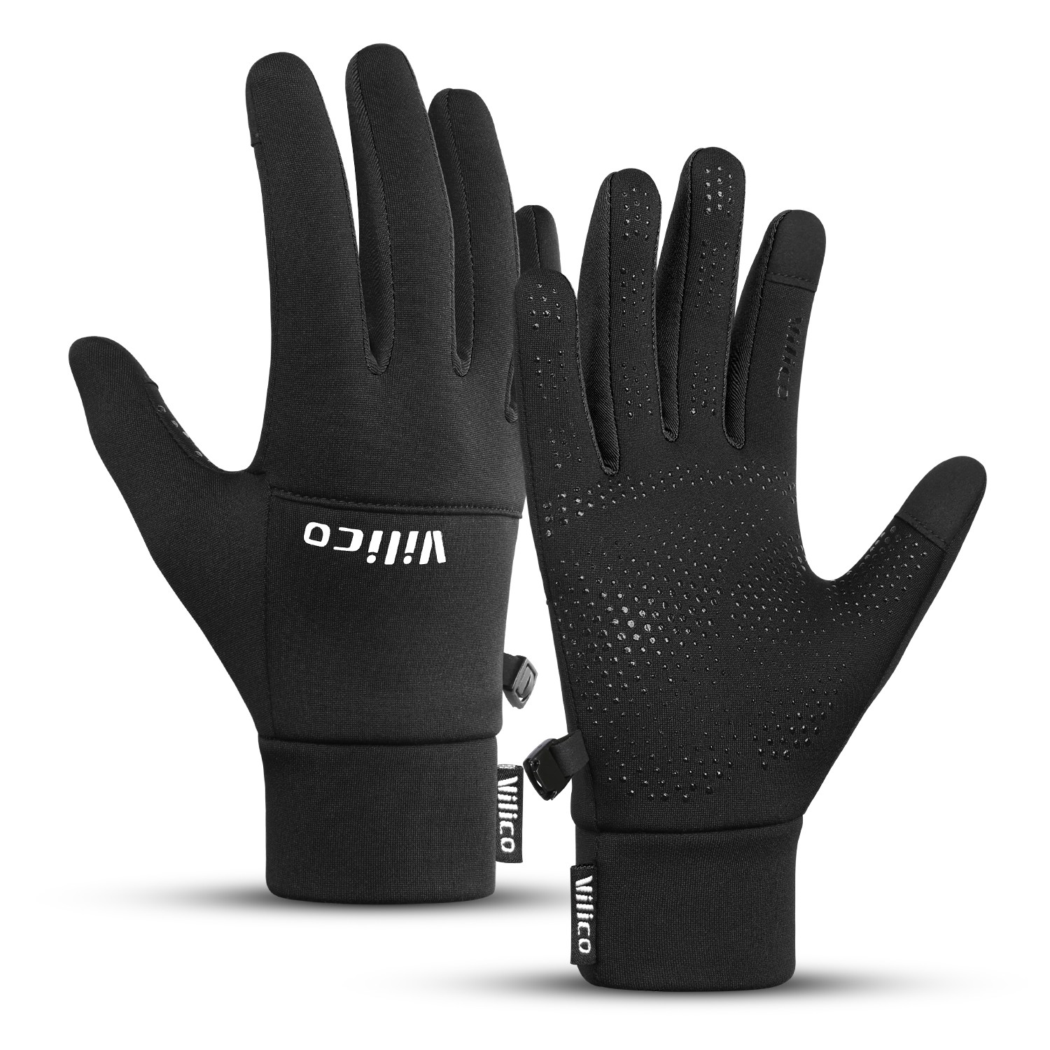 Mens Womens Gloves with Touchscreen Fingers Thermal Thin Fleece Winter Gloves