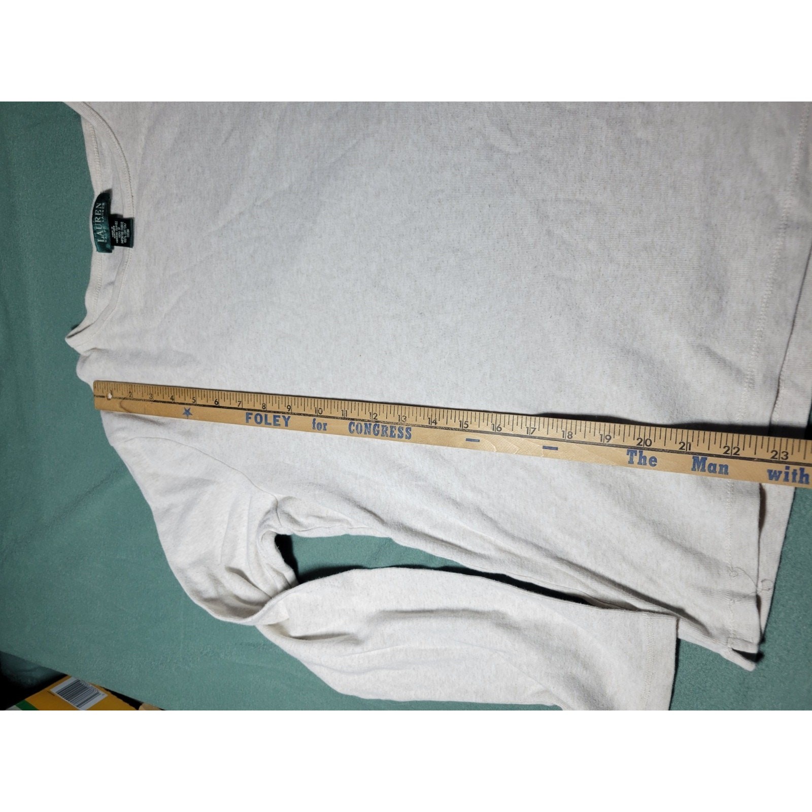 Lauren Ralph Lauren Shirt Women’s Size Large Ivory Long Sleeve Outdoor Comfort