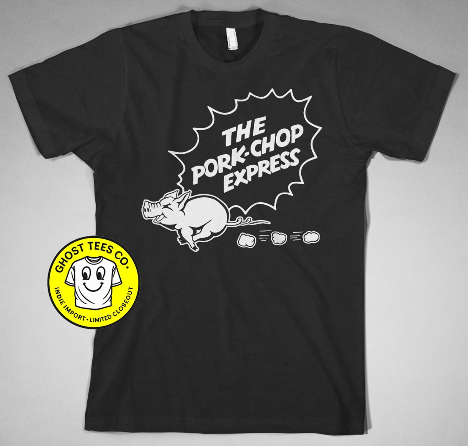Pork Chop Express T-Shirt Big Trouble Little China Jack Burton 80s Lo Pan DVD
