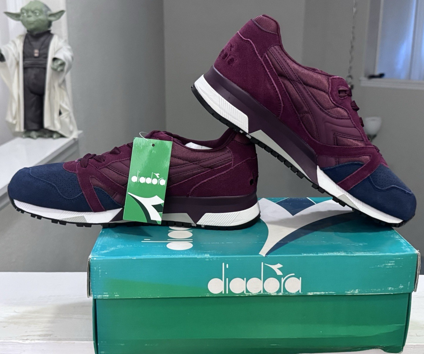 Diadora N9000 Double Violet Brick/Blu Corsair C5925 Men’s Size 10.5 Retail $139