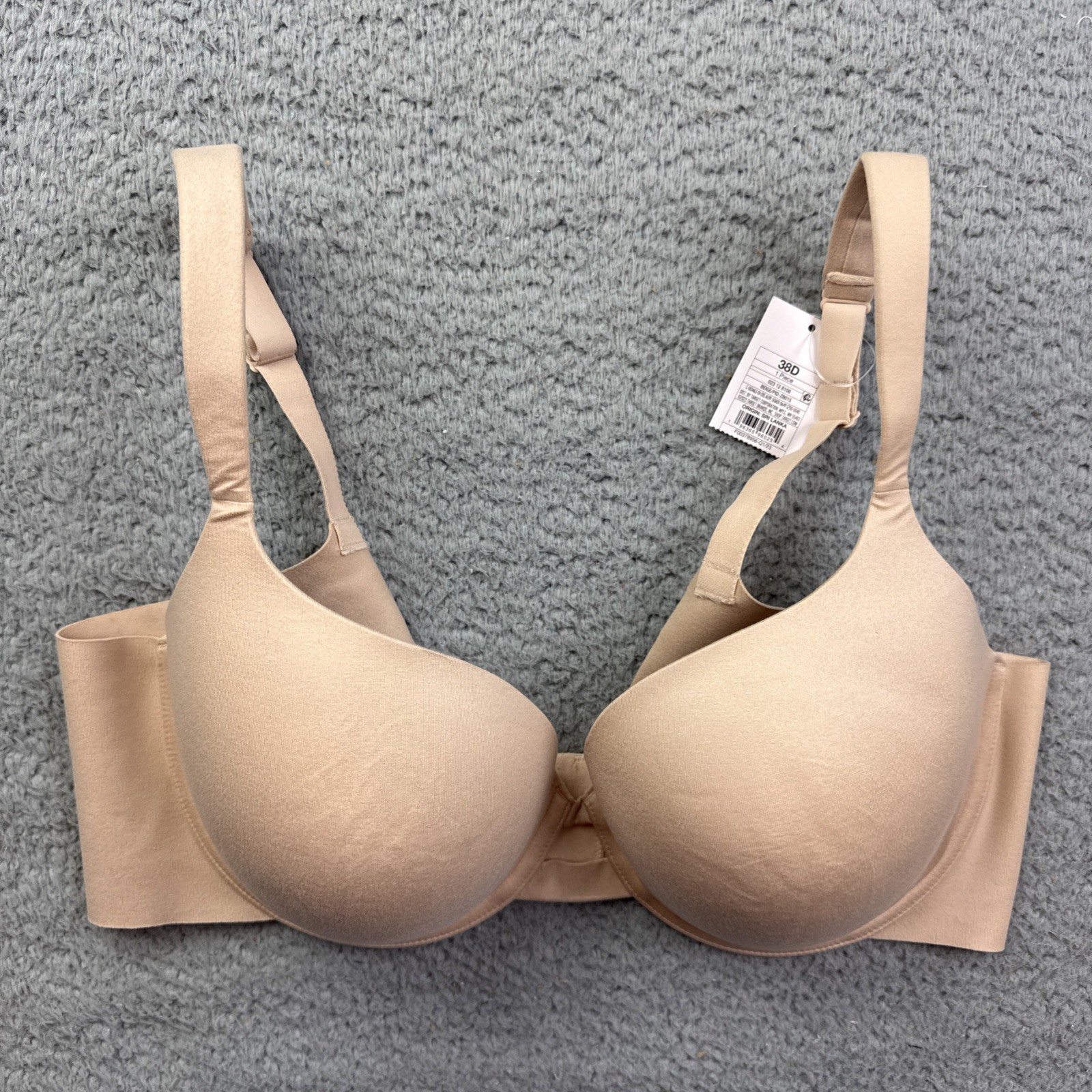 Auden Womens 38D Beige Light Lift Plunge Underwire Bra