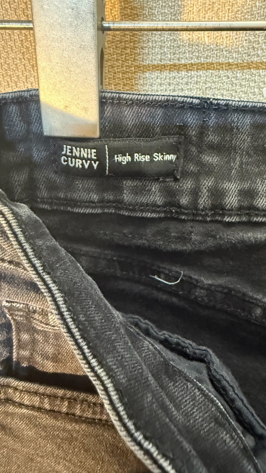 True Religion Jennie Curvy High Rise Skinny Black Jeans Womens 28×27