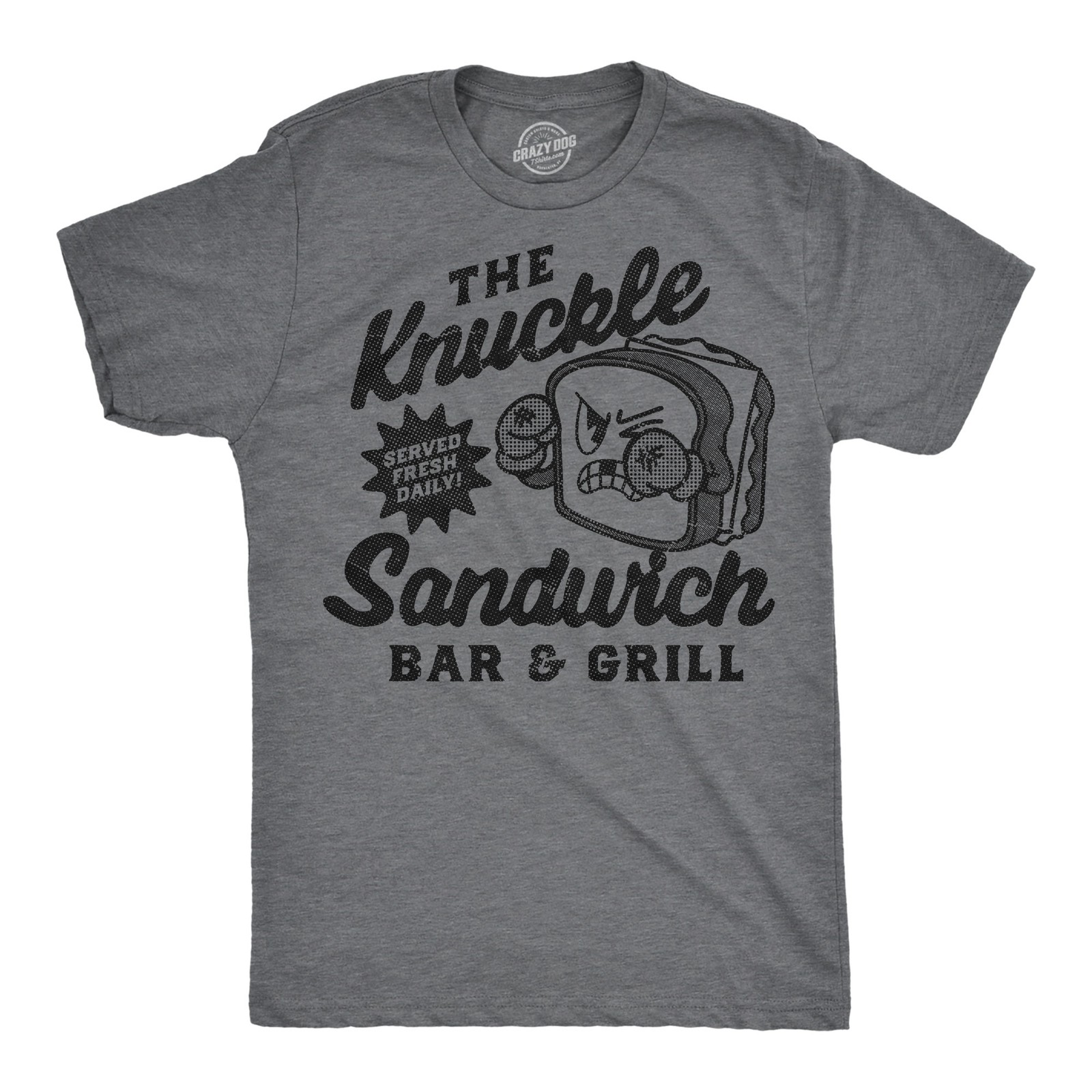 Mens Funny T Shirts The Knuckle Sandwich Bar And Grill Sarcastic Graphic Novelty