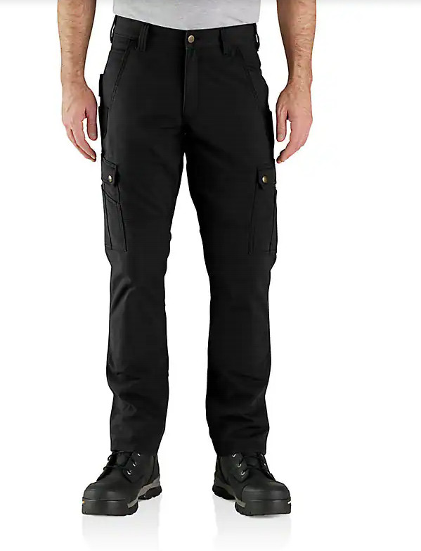 CARHARTT Relaxed Straight Ripstop Double-Front Cargo Pant, Black
