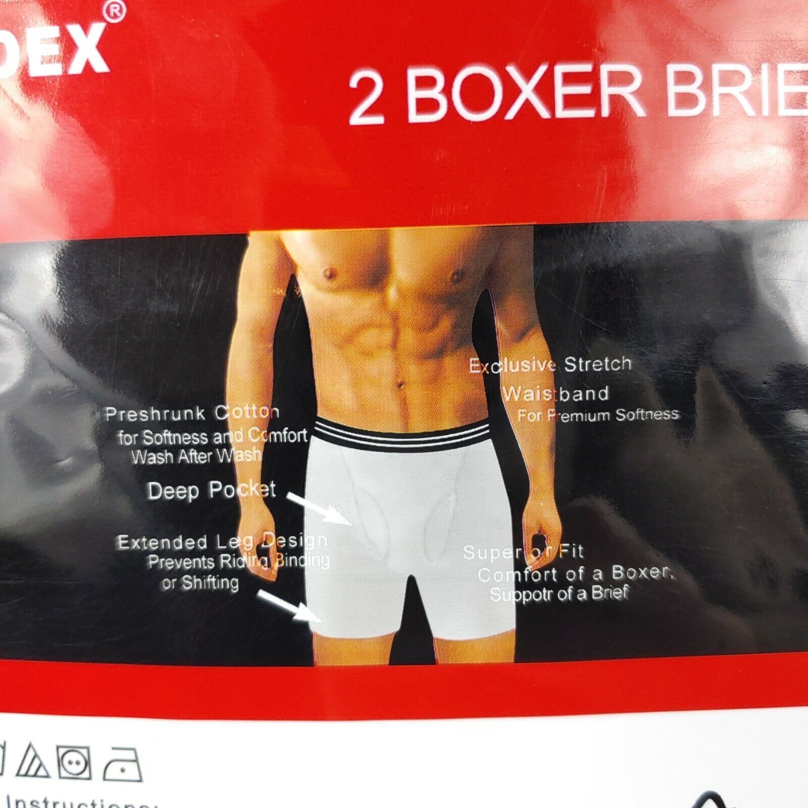6 Pack Men’s Boxer Briefs “100% Cotton~ Tag less” Size: S ~ 4XL