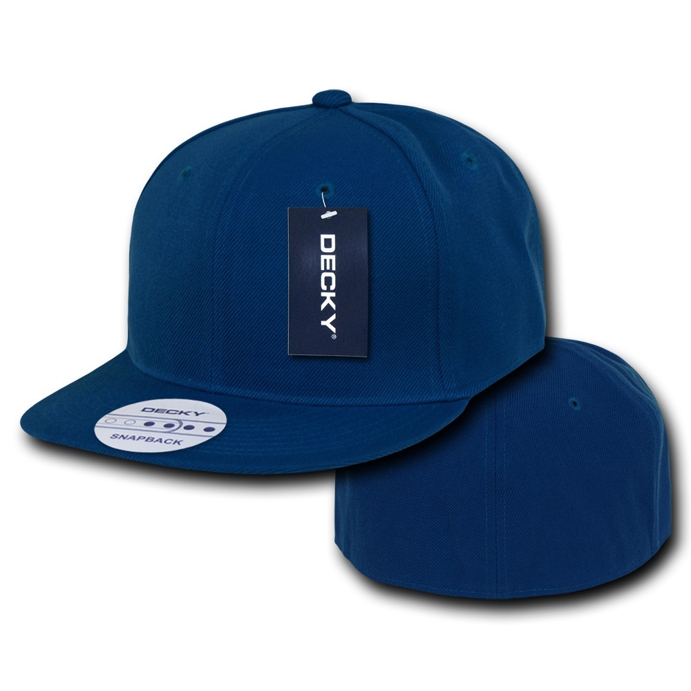 Royal Blue Fitted Flat Bill Plain Solid Blank Baseball Cap Caps Hat Hats 7 SIZES
