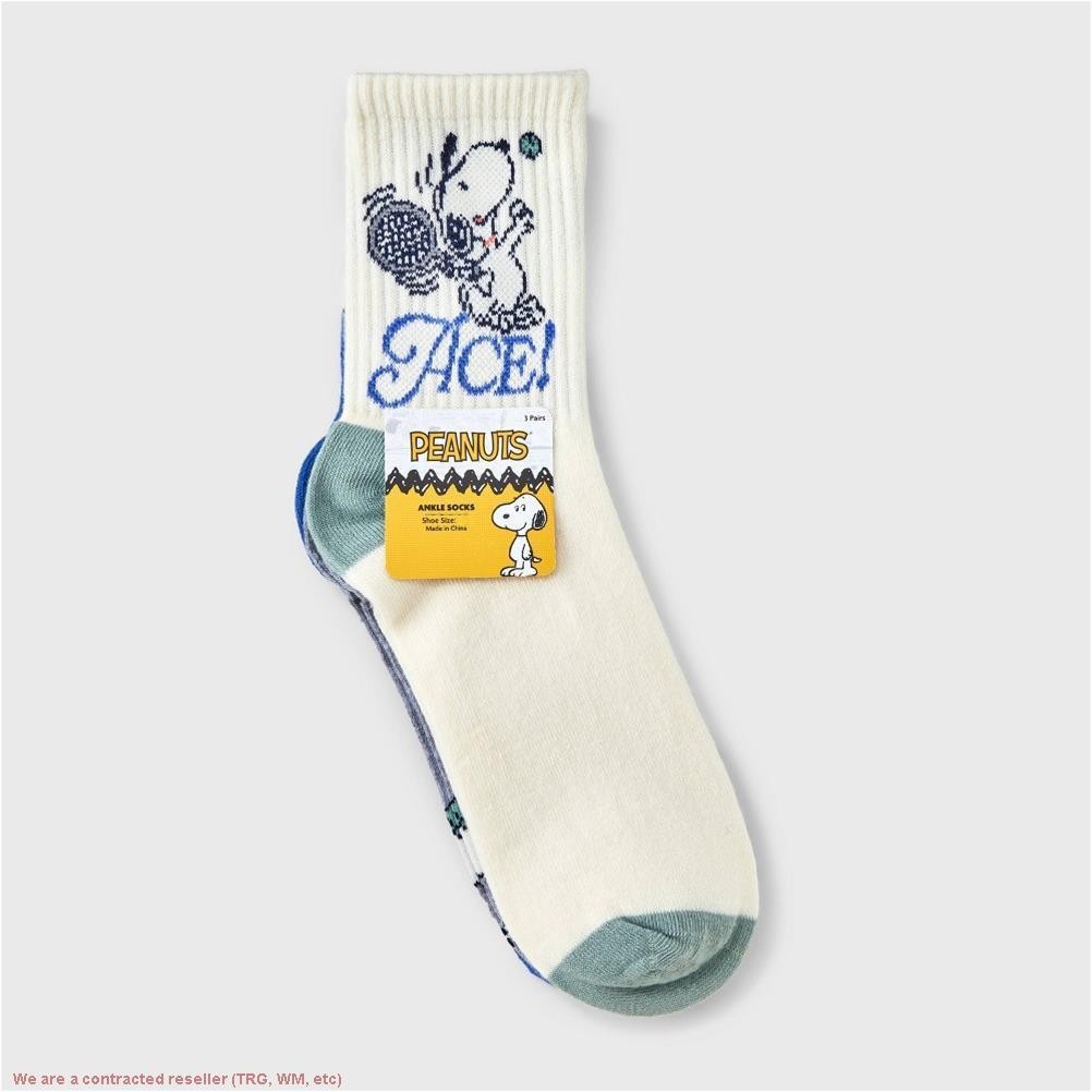 Women’s Sporty Peanuts 3pk Mid Crew Socks – SIZE 4-10 *SEE DEAL!!!*