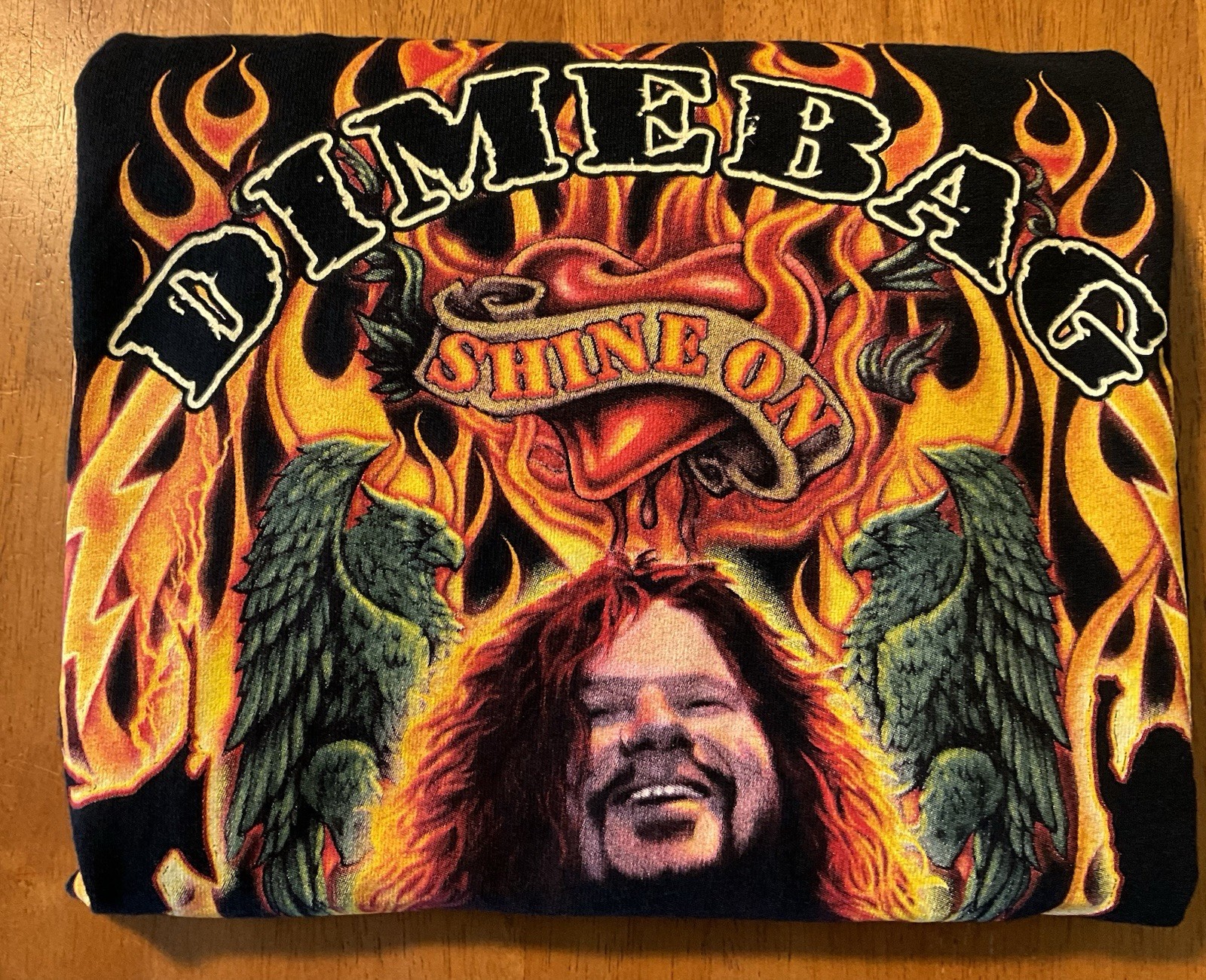 Vtg Dimebag Darrell Memorial Shine On TShirt 3X Pantera Damageplan Dean Guitars