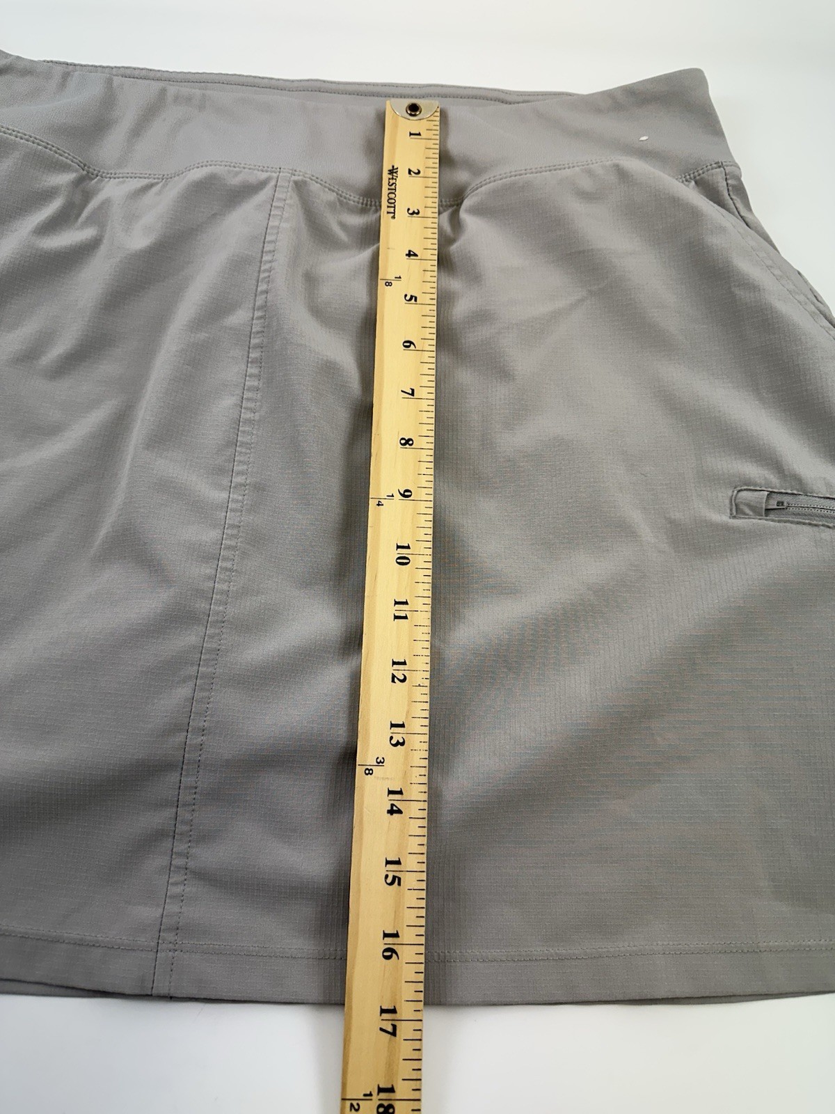 Orvis Skort Skirt Gray Active Casual Sporty Travel Comfort Pockets Easy Women XL