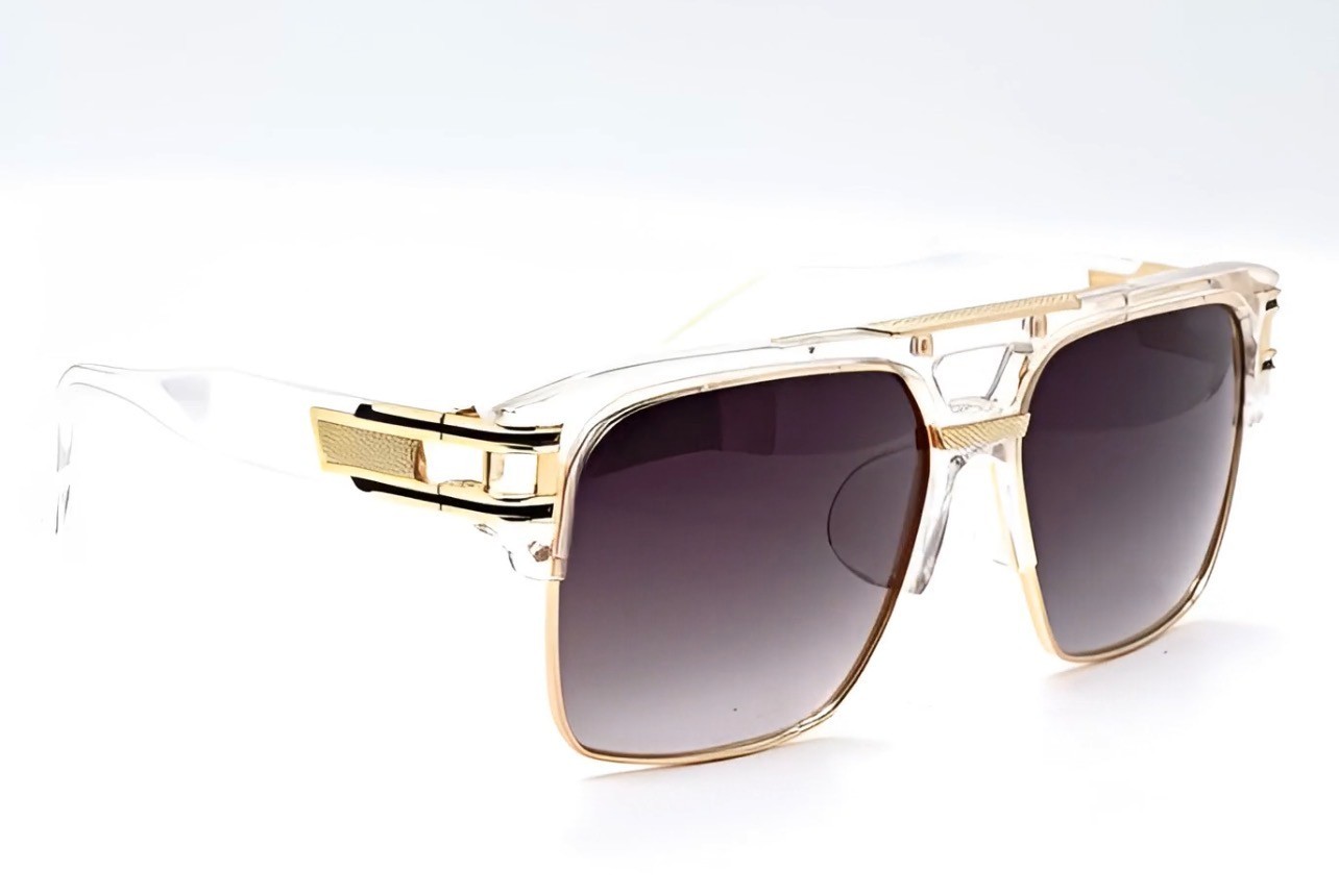 MEN SUNGLASSES CLEAR GAZELLE B-BOY HIP HOP SUNGLASSES OVERSIZED RETRO SQUARE