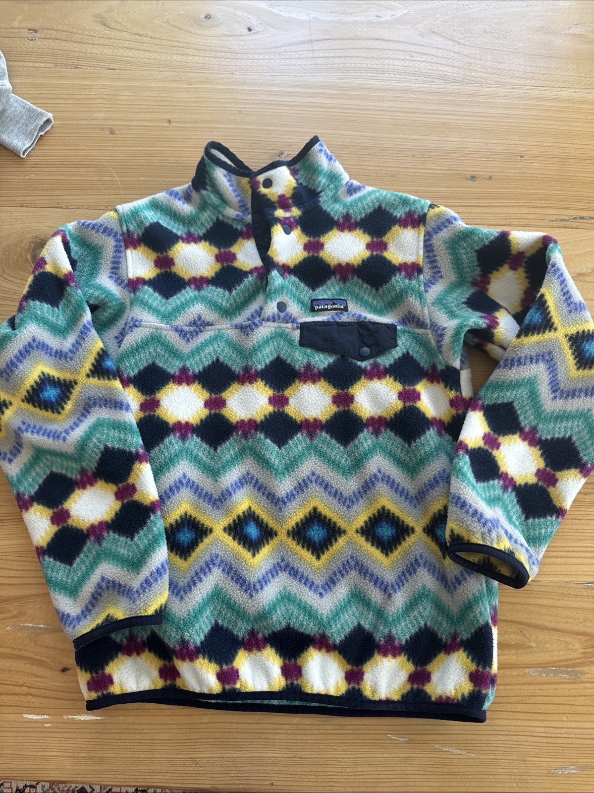 Patagonia Synchilla Fleece Pullover Women’s Sz S Aztec Snap Timber Twist