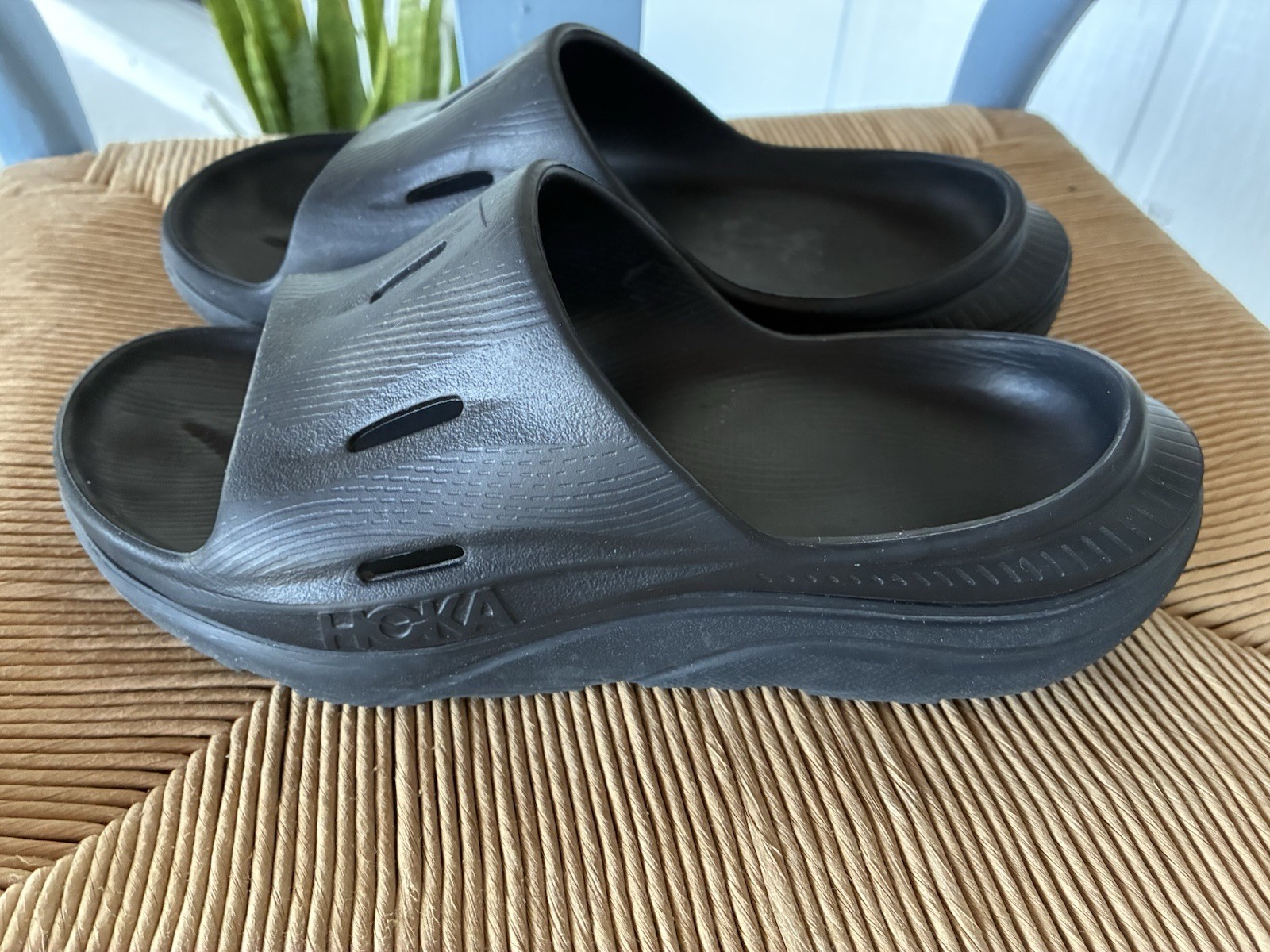 (New) HOKA women ORA RECOVERY SLIDE 3 Comfort Sandal BLACK Size W8