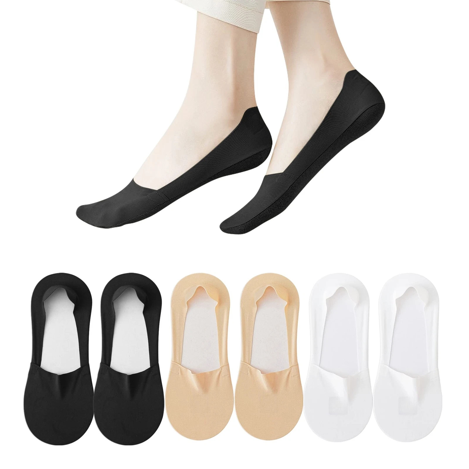 8× Thin No Show Socks Womens Low Cut Liner Non Slip Invisible Socks Summer USA