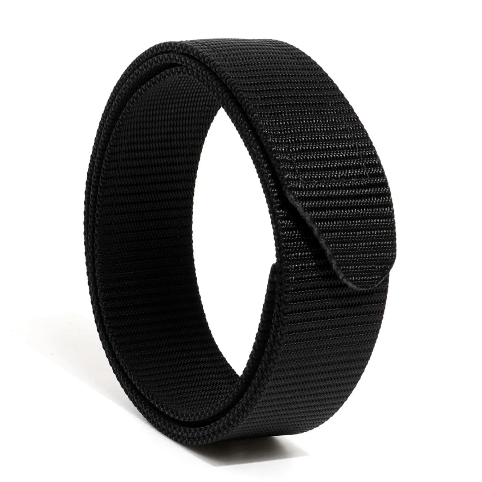 No-Scratch Nylon Belt 1 3/8″ No Metal Buckle Belt with Hook & Loop Closure TSA