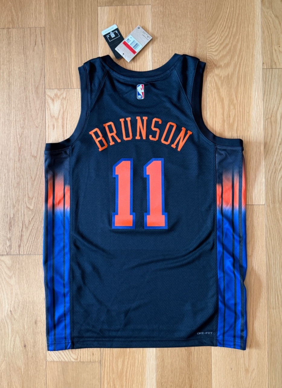 NIKE NEW YORK KNICKS JALEN BRUNSON STATEMENT EDITION JORDAN SWINGMAN JERSEY MSG!