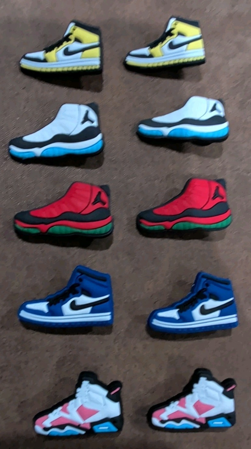 Basketball Shoe Set Of 10 Piece Crocs Charms for Shoes N*ke Jord*n