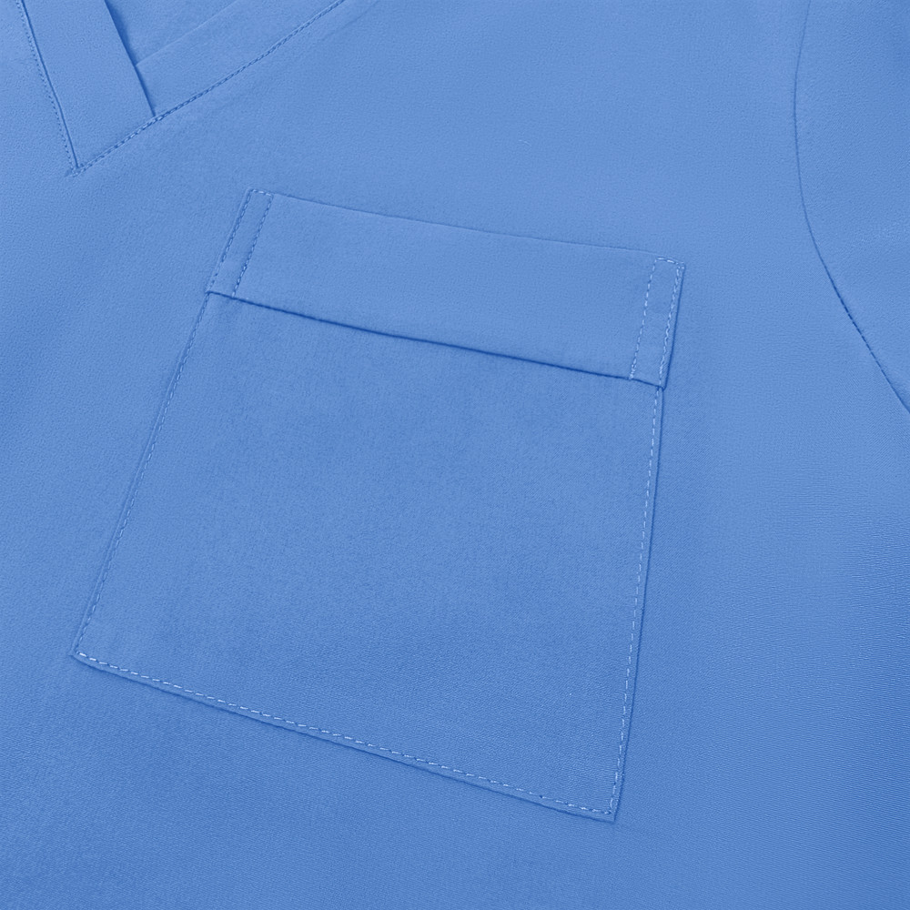 2pcs/set Medical Uniform Nursing Scrub Men Women V-Neck Straight Multi-pocket