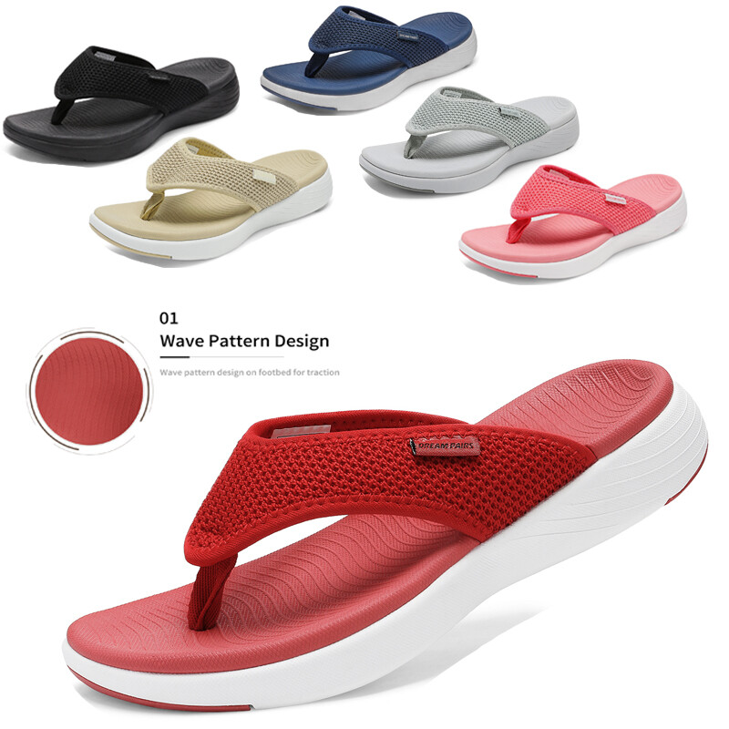 Womens Arch Support Soft Cushion Flip Flops Thong Sandals Slippers Shoes Size US