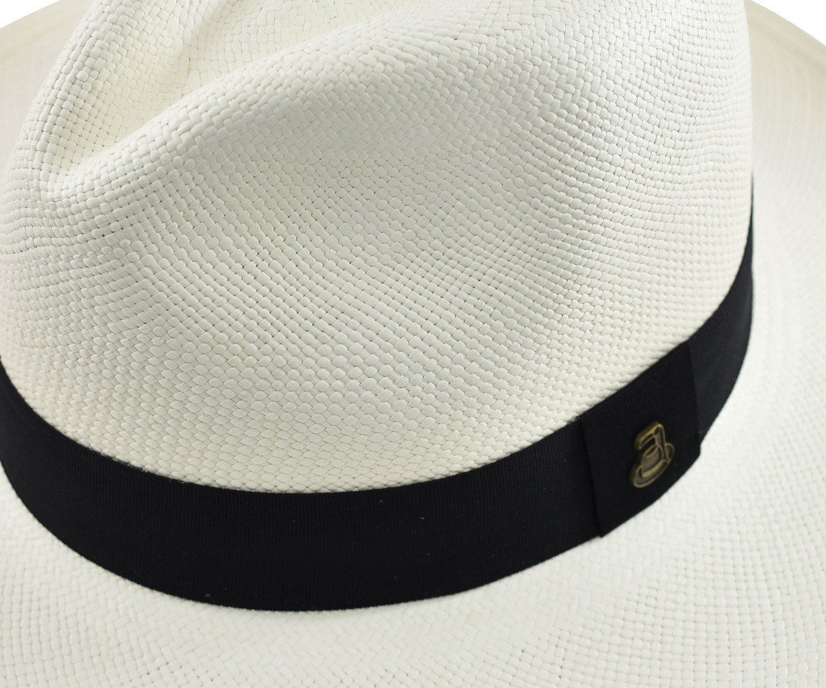 White Fedora | Genuine Panama Hat | Handmade in Ecuador | EA + HatBox