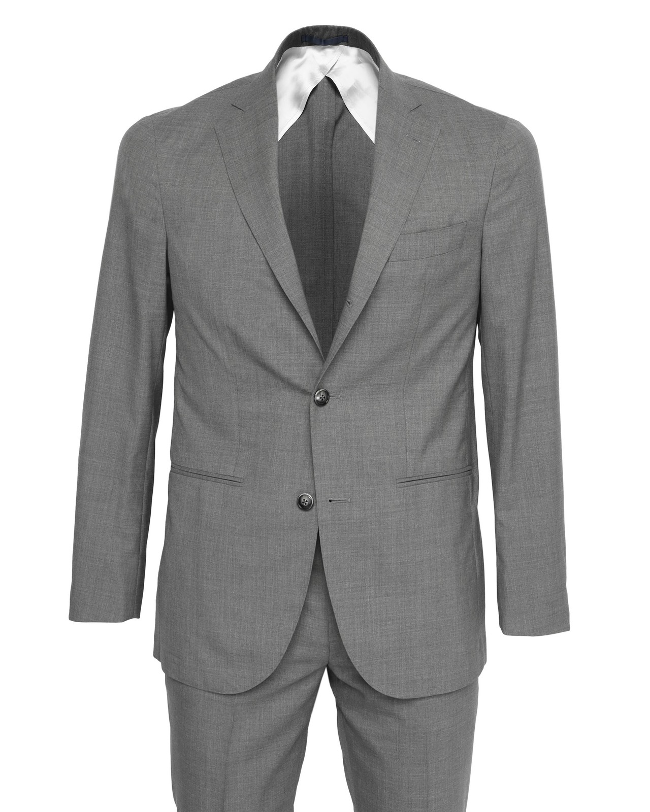 NWT EDUARDO DE SIMONE SUIT grey lightweight wool luxury handmade Italy 54