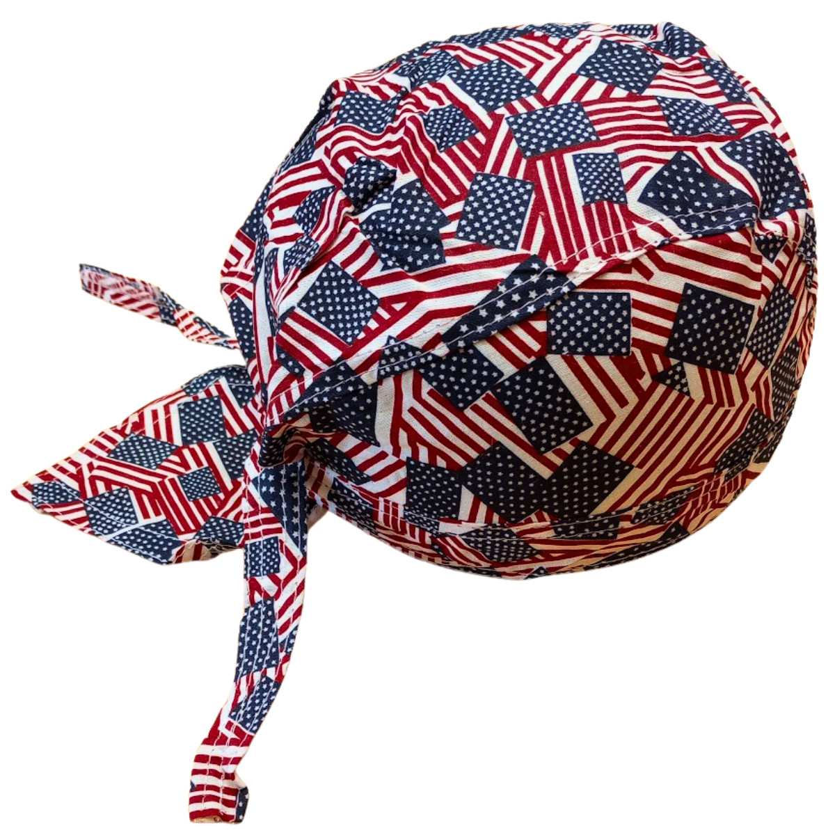 American Flag Durag Skull Cap US Head Wrap Biker Motorcycle Do Bandana Dew Rag