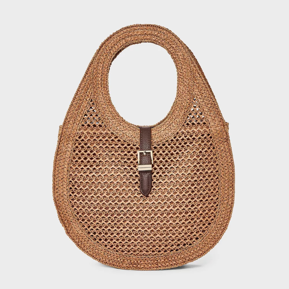 Straw Oval Shoulder Bag – A New Day Tan