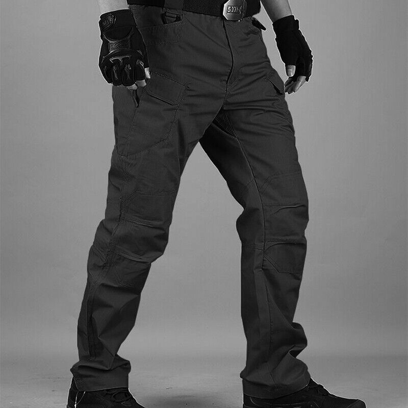 Men’s Work Cargo Pants Tactical Combat Pants Outdoor Hiking Waterproof Trousers