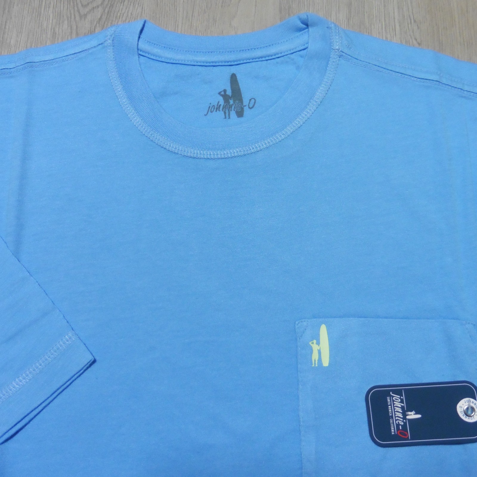 JOHNNIE O Mens S M L XL 2XL T SHIRT MALIBLU PALM PARADISE GOLF BLUE GOLF TEE