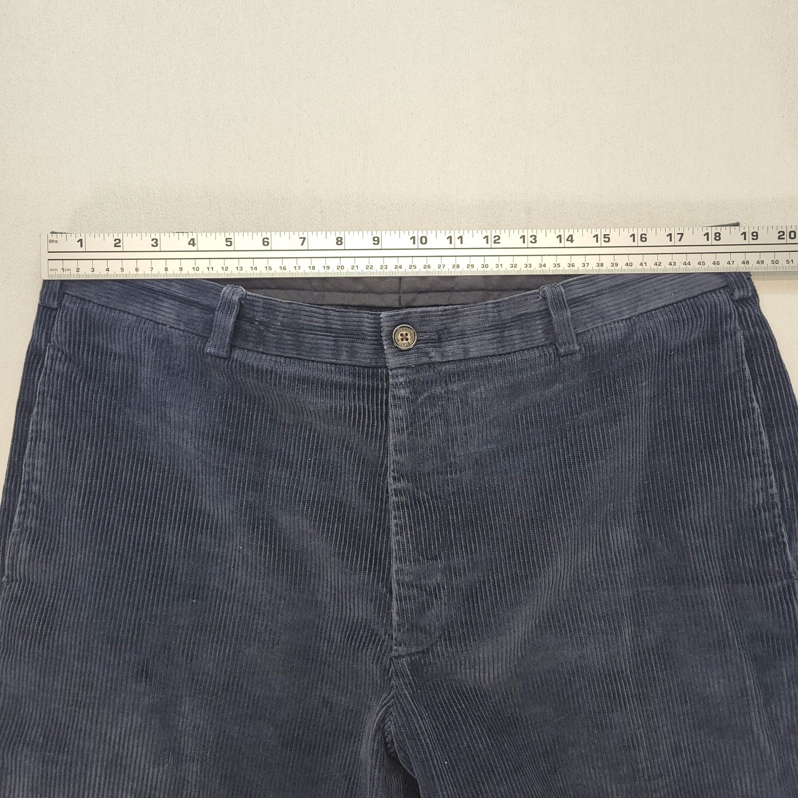 Brooks Brothers Corduroy Pants Mens 38×30 Navy Blue Hudson Straight Leg