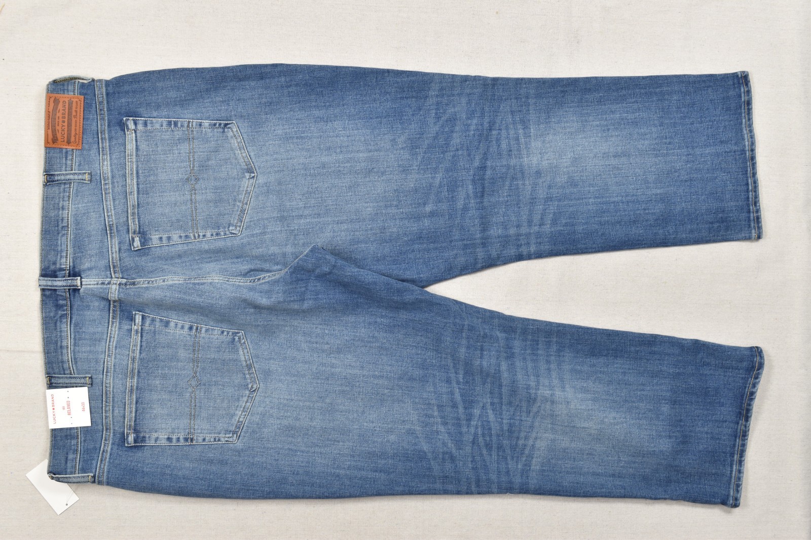 Lucky Brand Men’s 181 Relaxed Blue Denim Jeans Zip Cool Max Cotton 44×30 NEW