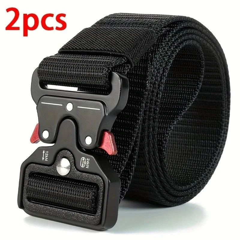 Genuine Tactical Belt Quick Release Nylon Military Outdoor Sports Black Unisex