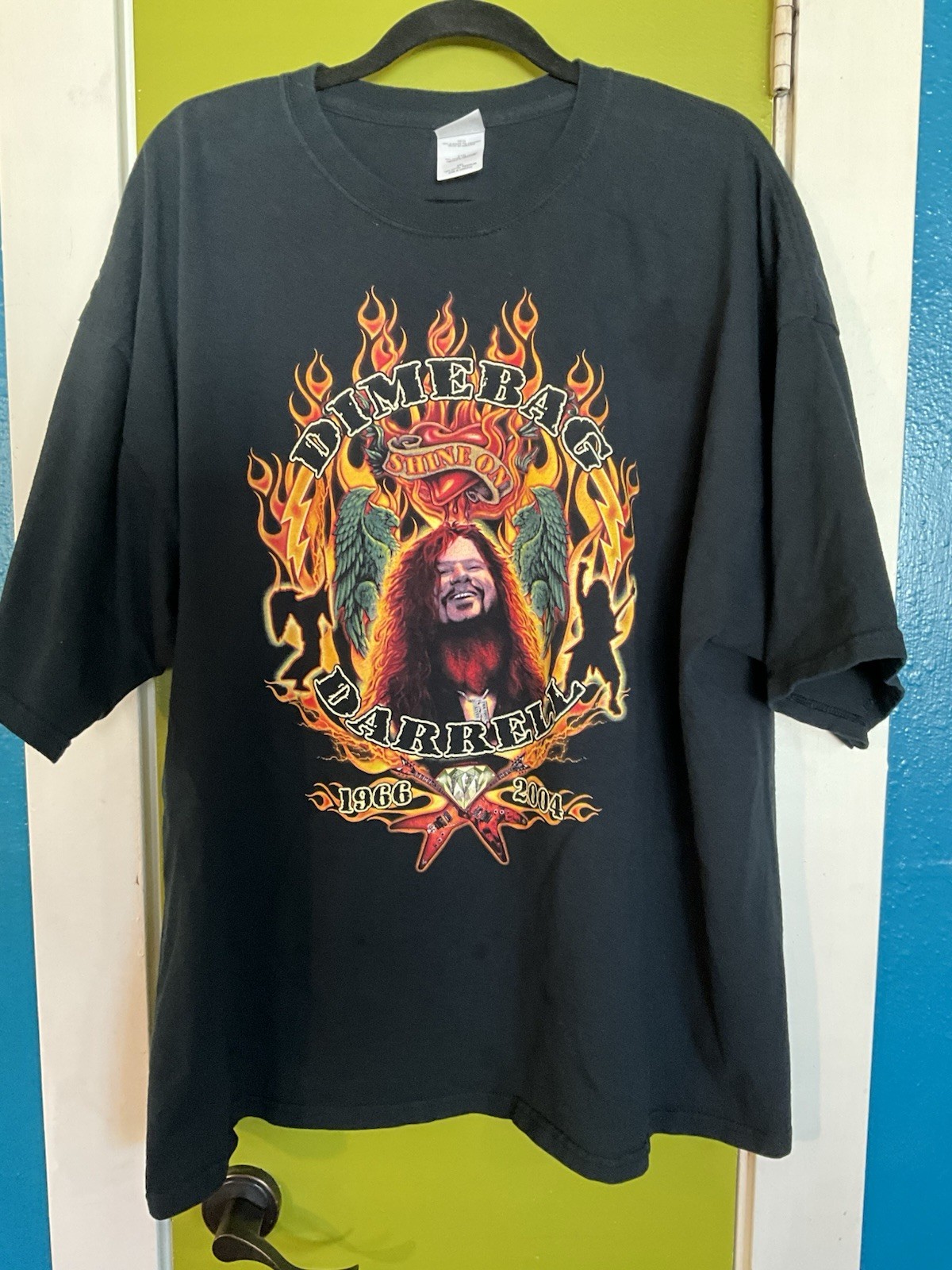 Vtg Dimebag Darrell Memorial Shine On TShirt 3X Pantera Damageplan Dean Guitars