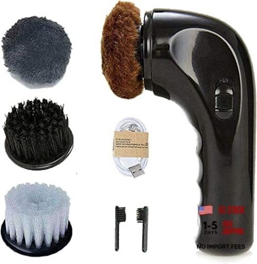 Shoe Shine Kit Electric Shoe Polisher Brush Shoe Shiner Dust Cleaner Portable
