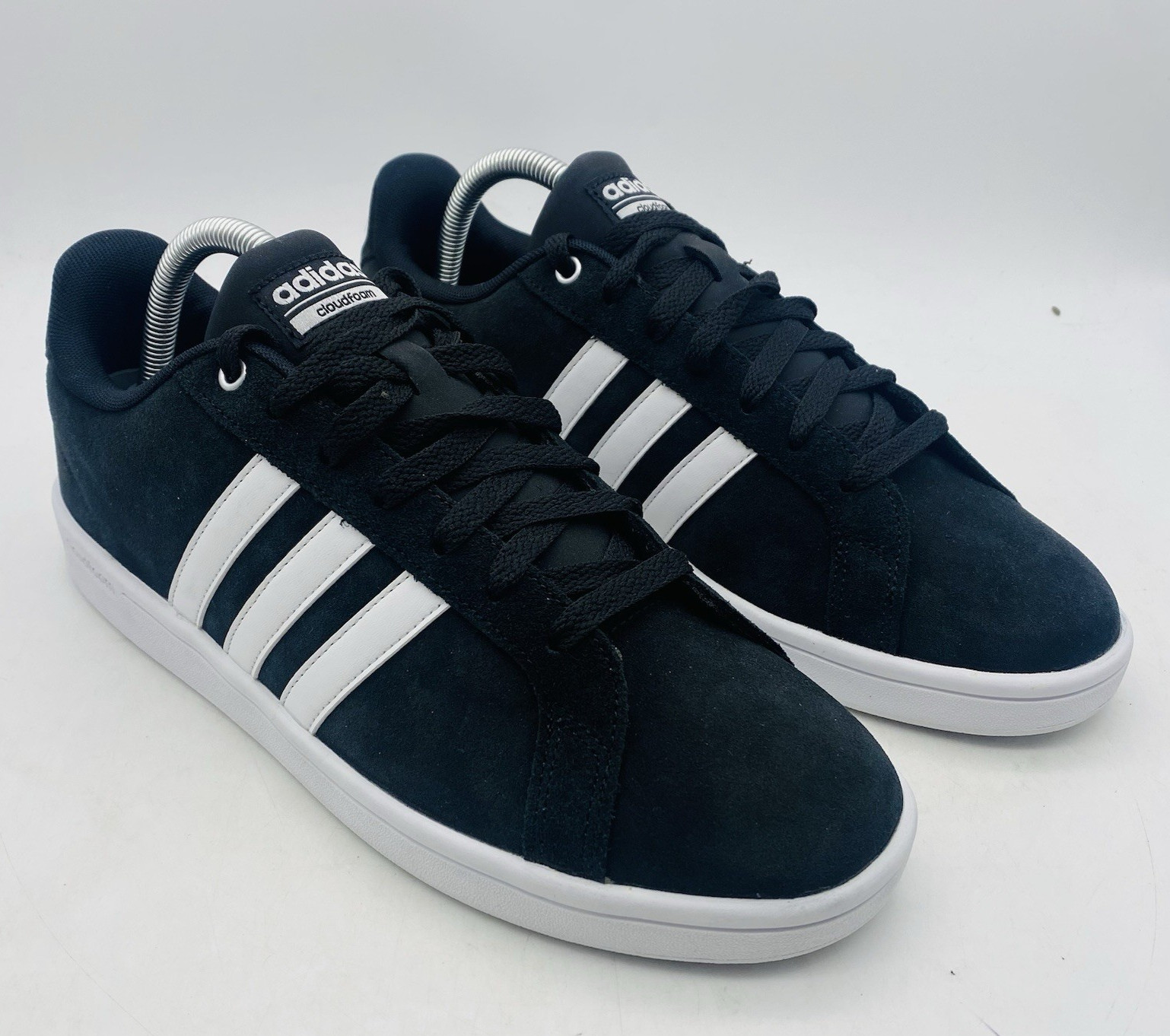 adidas CloudFoam Advantage Shoes Men’s Size 8.5 Black Suede Trainer Shoe B74226
