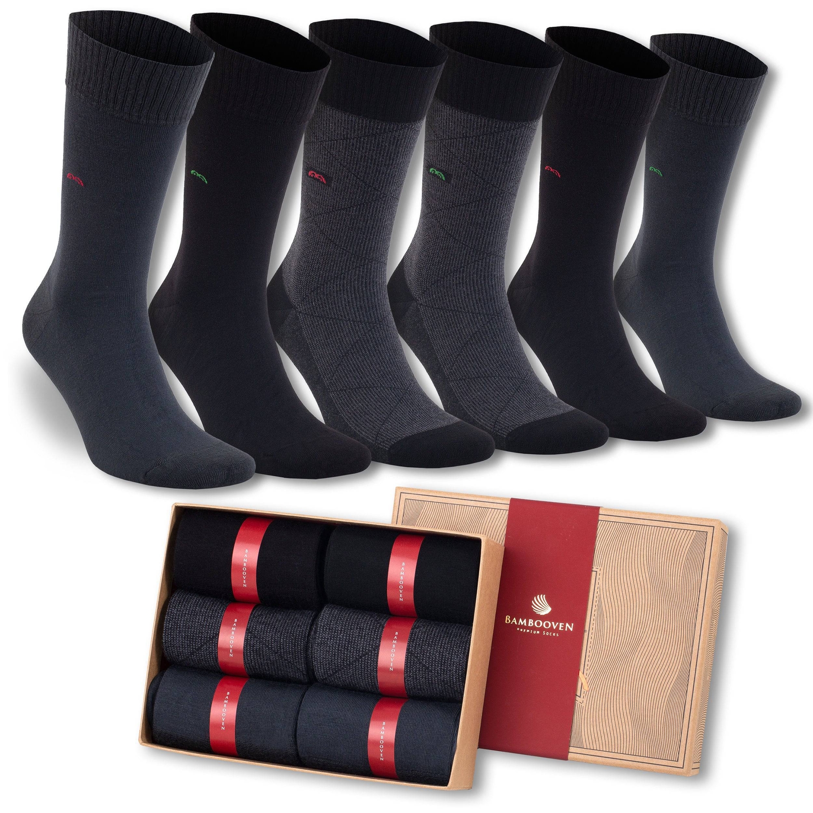 Men’s Bamboo Diabetic Dress & Trouser Socks – (6 Pack) 637