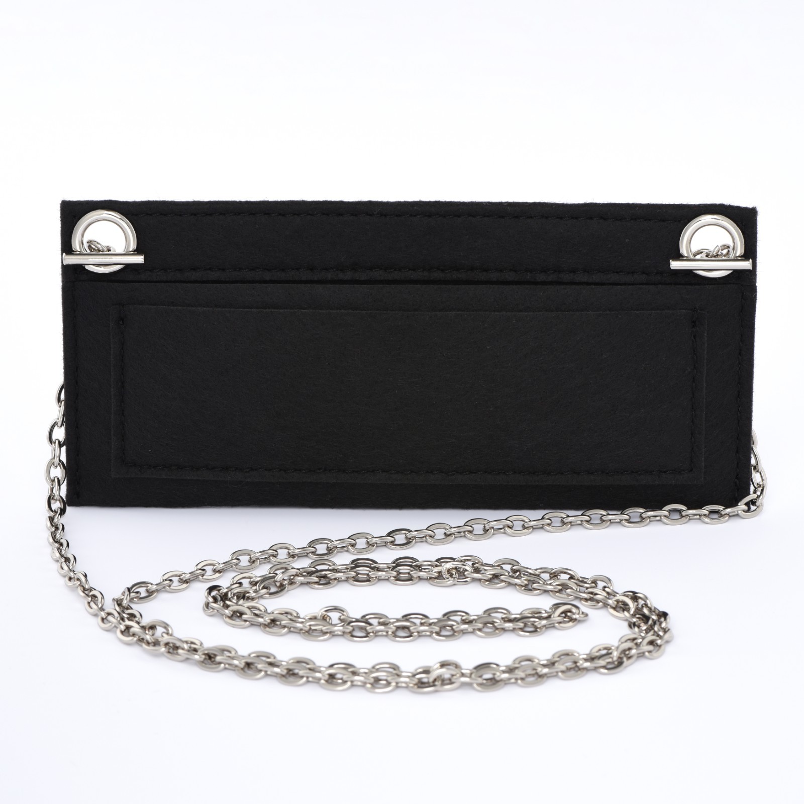 DUYP Crossbody Kit for Long Wallet (Sarah, Emilie) Felt Insert +Brass Oval Chain