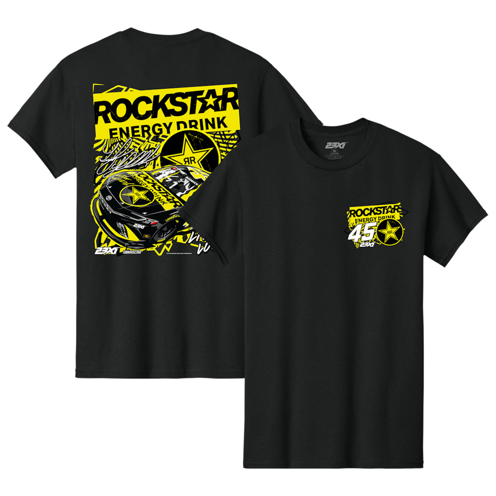 Tyler Reddick #45 23XI Racing Black Rockstar Energy Racing T-Shirt