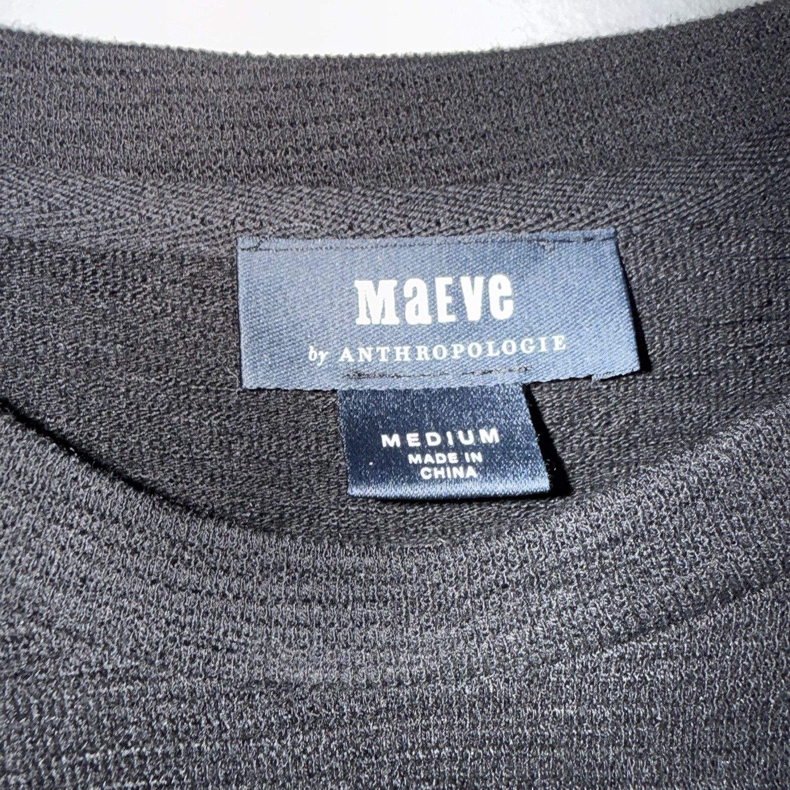 Maeve Anthropologie Pullover Blouse-Puff Semi Sheer Polka Dot Sleeves-Black-Med