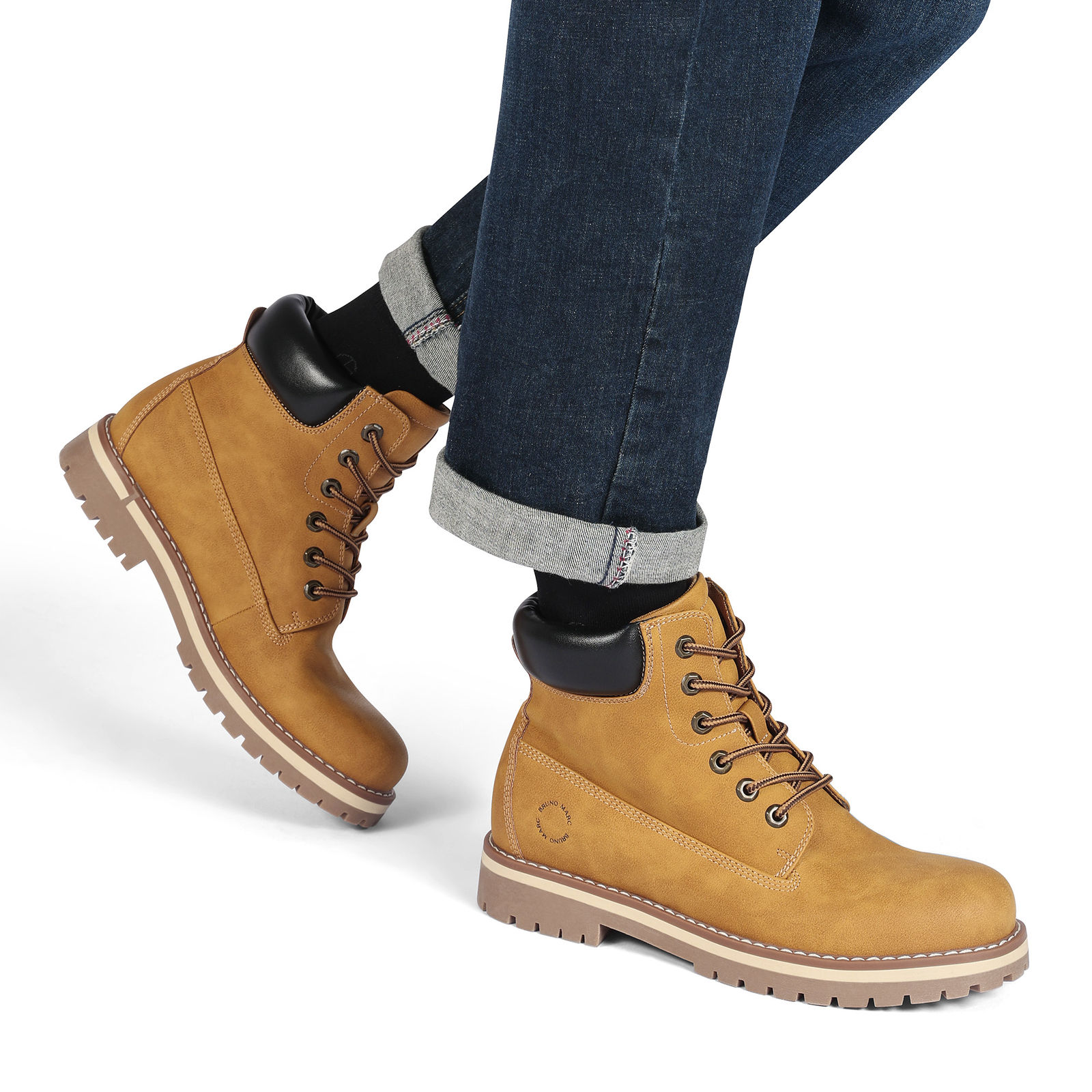 Men’s Classic Motorcycle Winter Snow Boots Outdoor Casual Shoes US Size 6.5-15