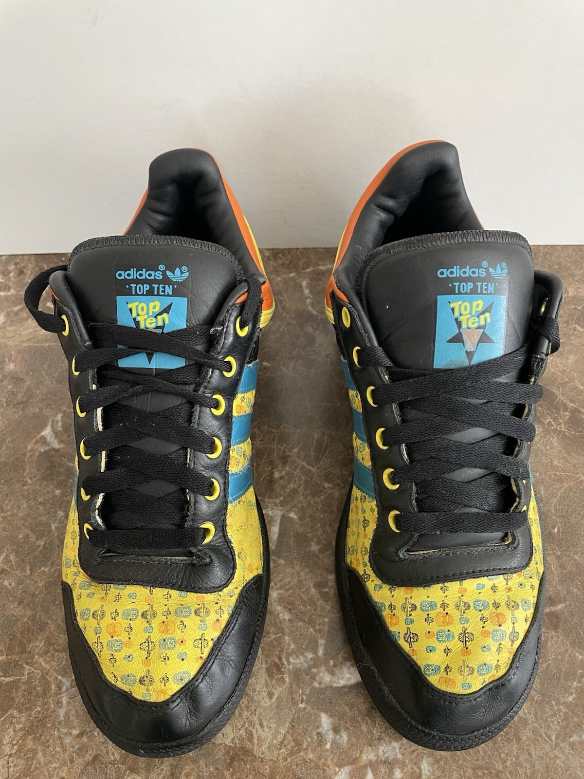 Vtg Adidas Top Ten Low Day of the Dead Multicolor Sneakers Shoes Limited Ed 9
