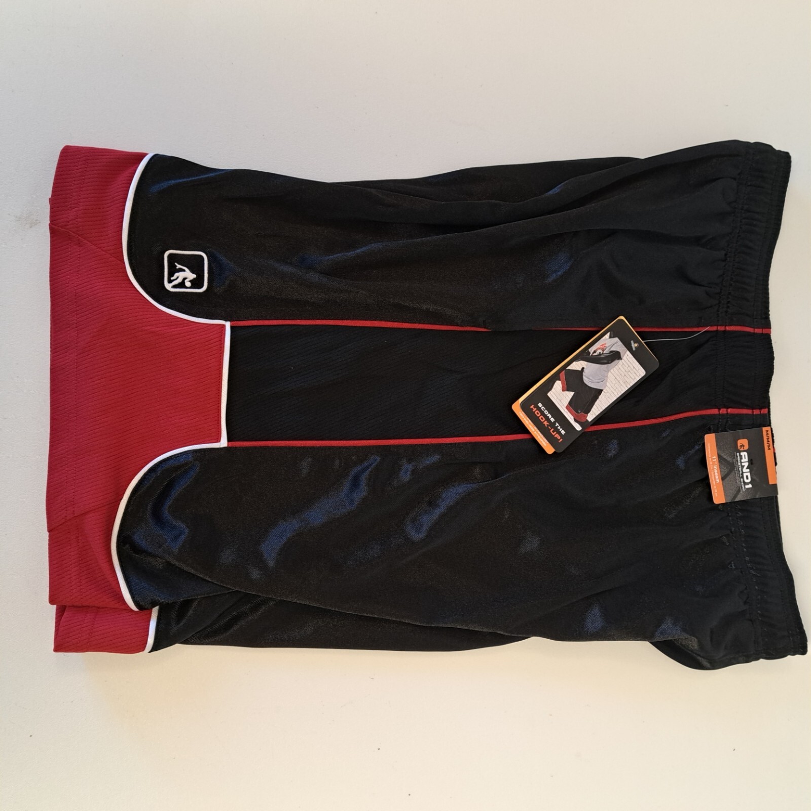 And1 Mens Shorts Basketball Gym 11″ Inseam Black White Red S M L XL 2XL 3XL SIZE