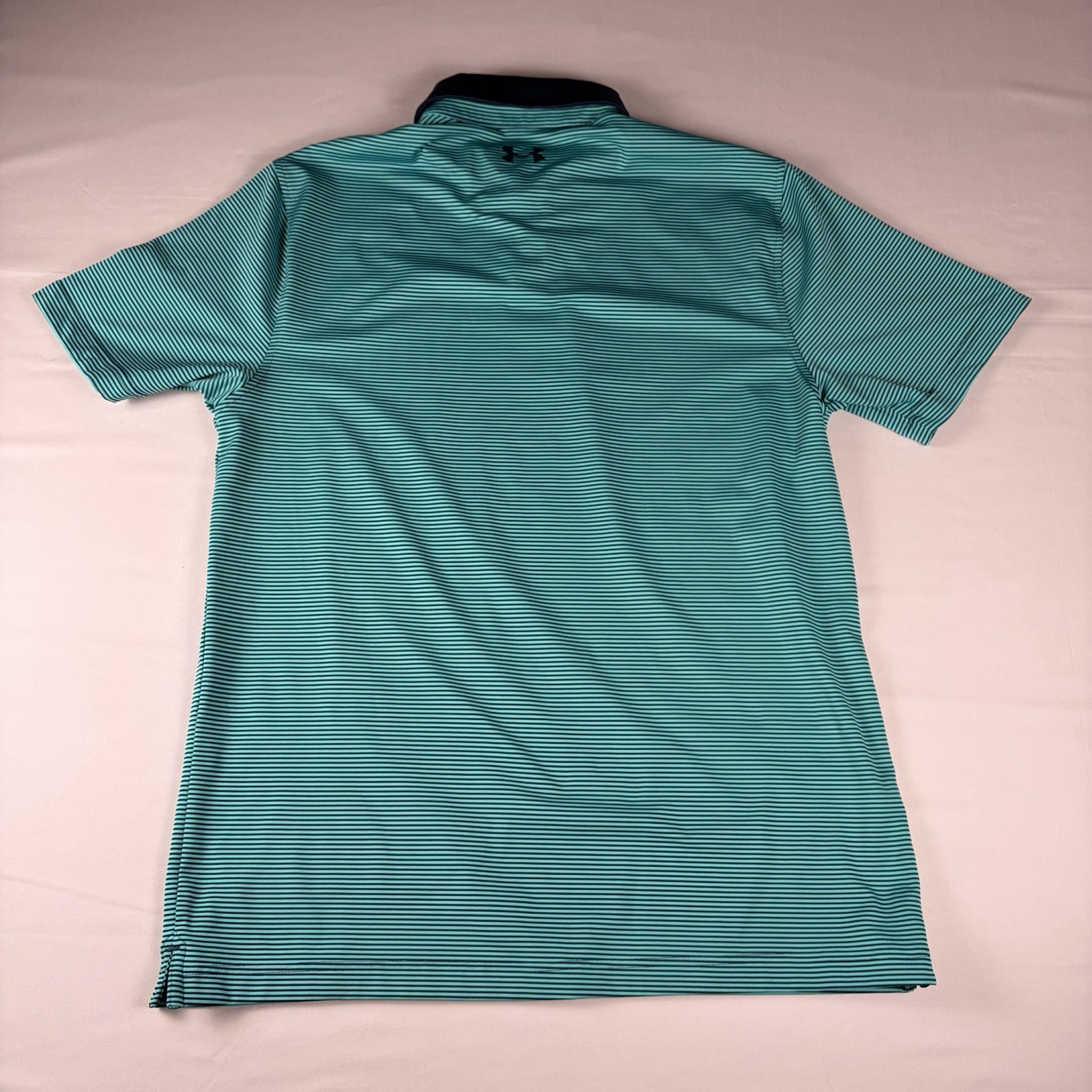 Under Armour The Performance Polo Shirt Men’s M Blue Striped Golf Loose Fit EUC