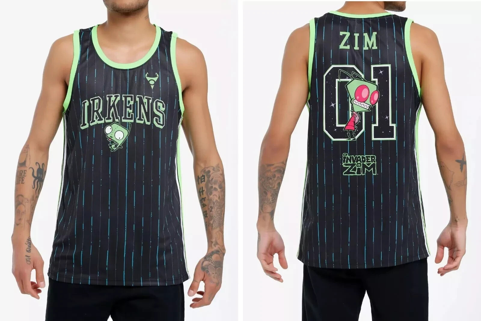 Invader Zim Basketball Jersey Style Knit Fabric Tank Top